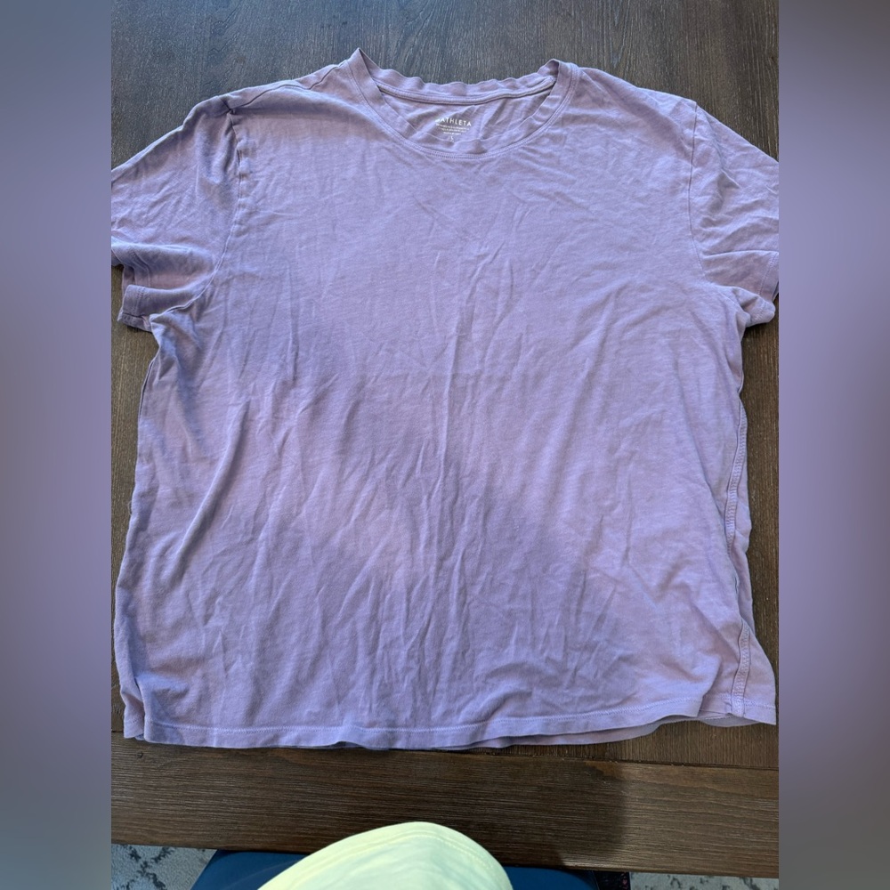 Athleta Lavender Crew Neck Tee.  Size large
